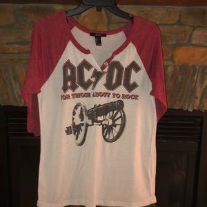AC/DC quarter sleeve tee